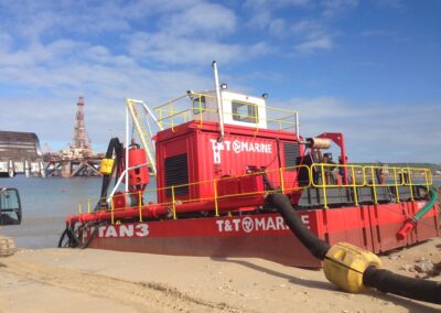 T&T Marine - Gallery of Works - Titan3 Suction Dredger on Sand